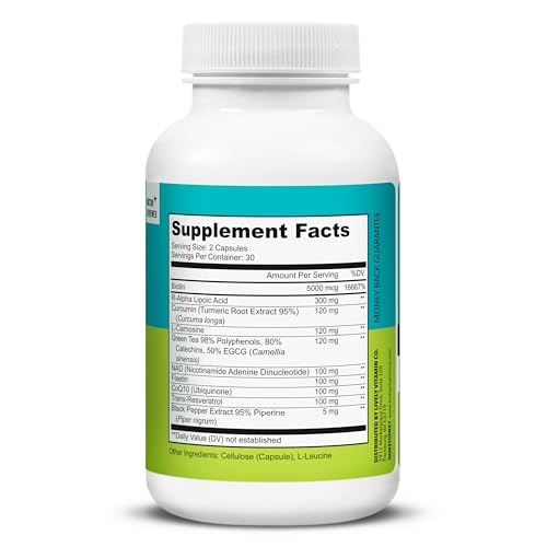 LIVELY VITAMIN CO. Perfect Ten - Anti-Aging & Antioxidant Supplement - Biotin & Lipoic Acid - Healthy Hair, Skin, Nails - Energy Boost - Sharper Brain Function - Stronger Immunity - 60 Capsules LIVELY VITAMIN CO buy supplements Au