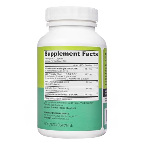 LIVELY VITAMIN CO. Great Guts Probiotic - 25 Billion CFU Probiotic - Balance Gut Microbiome, GI Tract, Inflammation, Indigestion, Reflux, Upset Stomach, & Diarrhea - 90 Caps LIVELY VITAMIN CO buy supplements Au