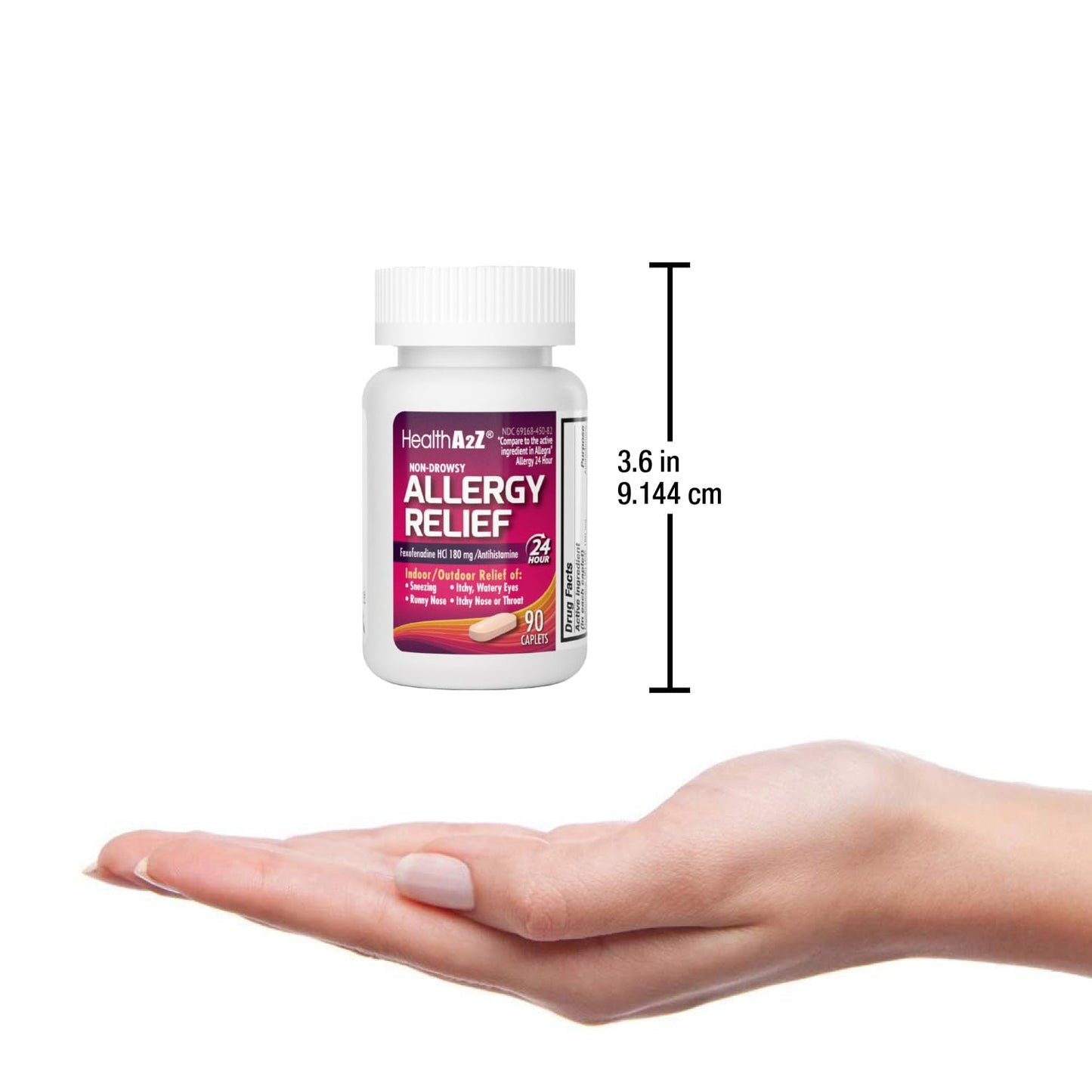 HealthA2Z Fexofenadine Hydrochloride 180mg, Antihistamine for Allergy Relief, 24-Hour Antihistamine for Allergy Relief (90 Counts) HealthA2Z buy supplements Au