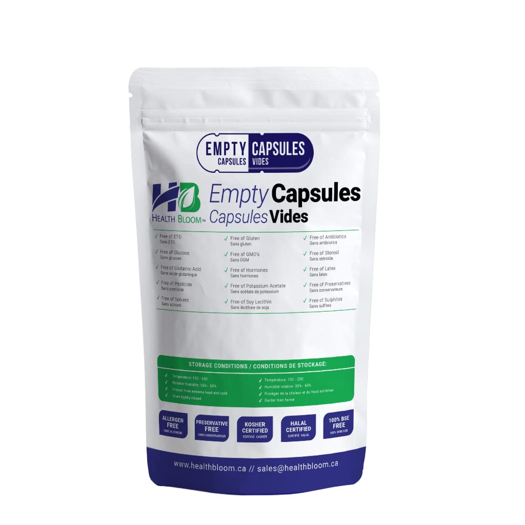 Health Bloom Inc. Empty Vegetable Capsules Size 2 Natural, 1000 Count Health Bloom Inc. buy supplements Au