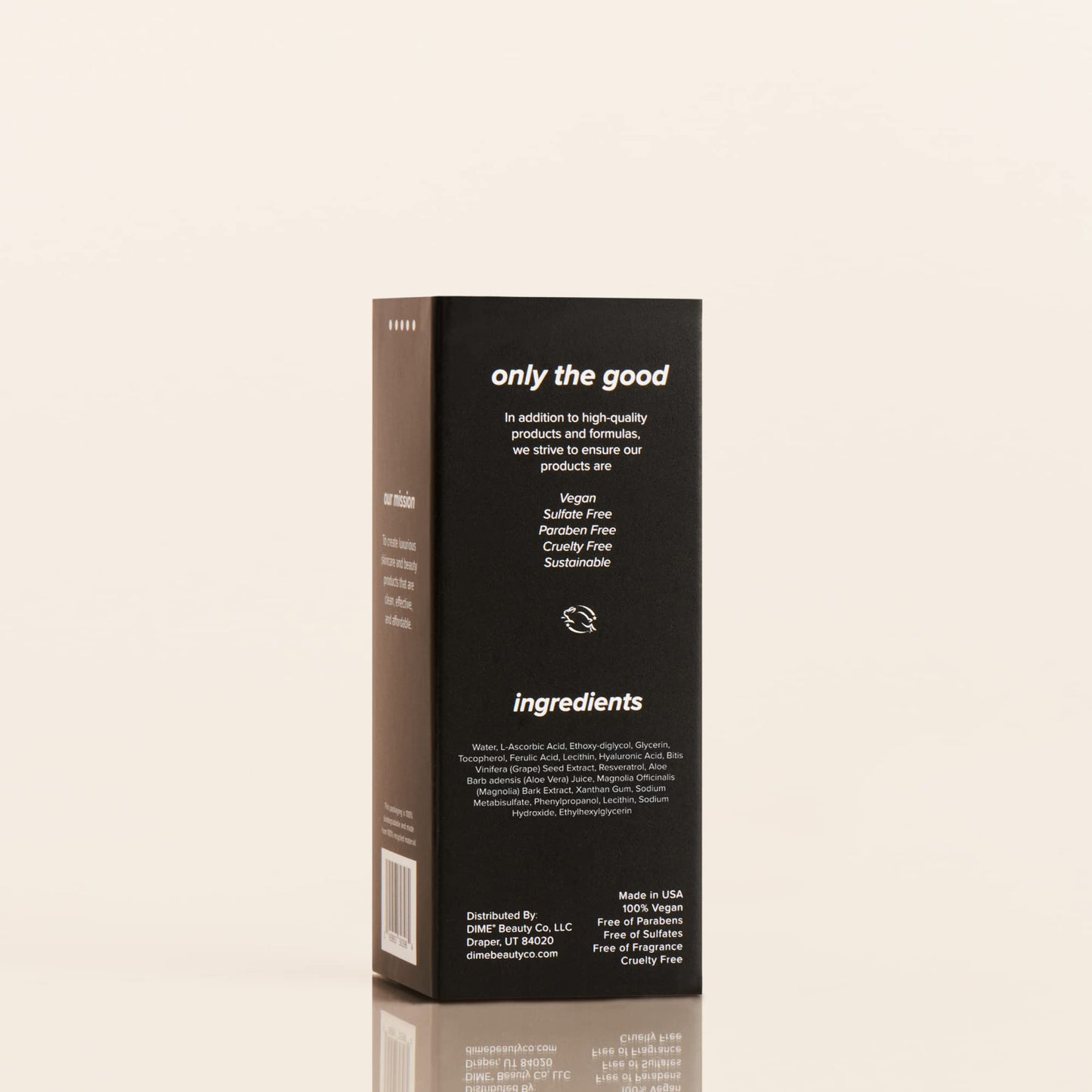 DIME Beauty Hyper Glow Vitamin C Face Serum for Dark Spots and Brightening with Ferulic Acid, Resveratrol and Hyaluronic Acid,