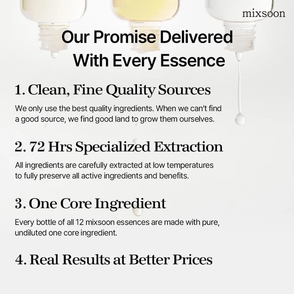 mixsoon Soondy Centella Asiatica Essence-Soothing and Calming for Face, Jeju Island Cica Extracts and Hydrating Formula for Balanced Skin 30ml