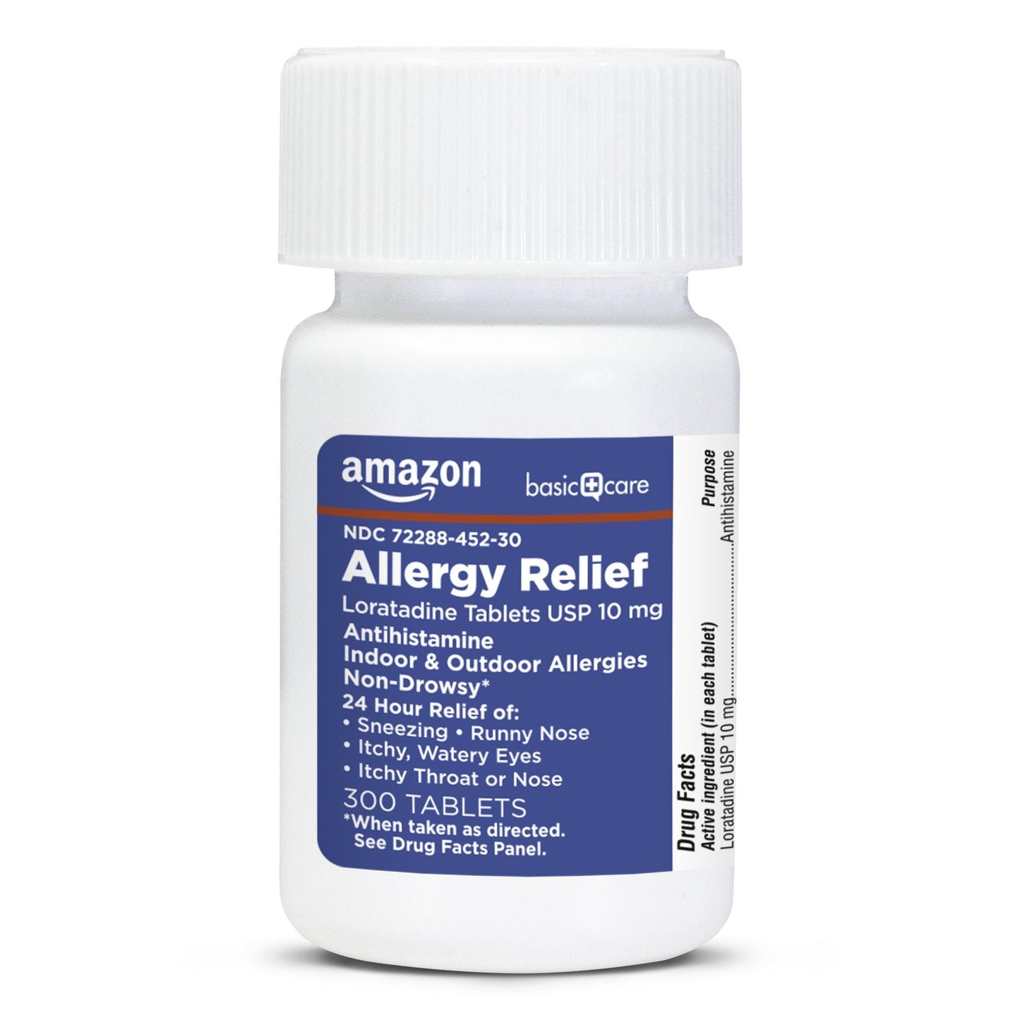 Amazon Basic Care Allergy Relief Loratadine Tablets 10 mg, 24-Hour Non-Drowsy Antihistamine for Runny Nose, Sneezing, Itchy Eyes, 300 Count (Packaging may vary) Amazon Basic Care buy supplements Au