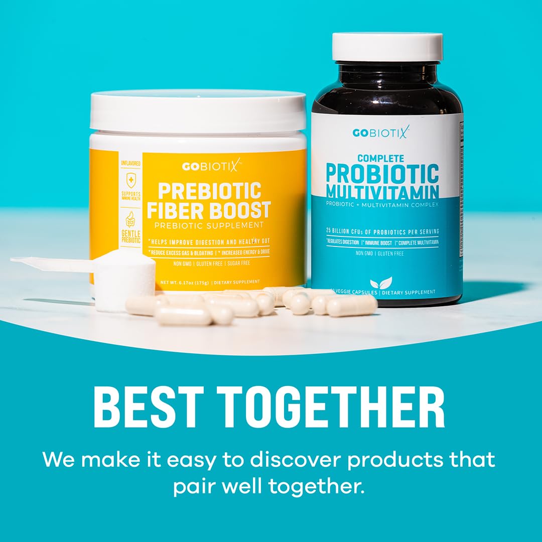 GOBIOTIX Multivitamin with Probiotics and Digestive Enzymes - 25 Billion CFU - Digestive Health, Probiotics