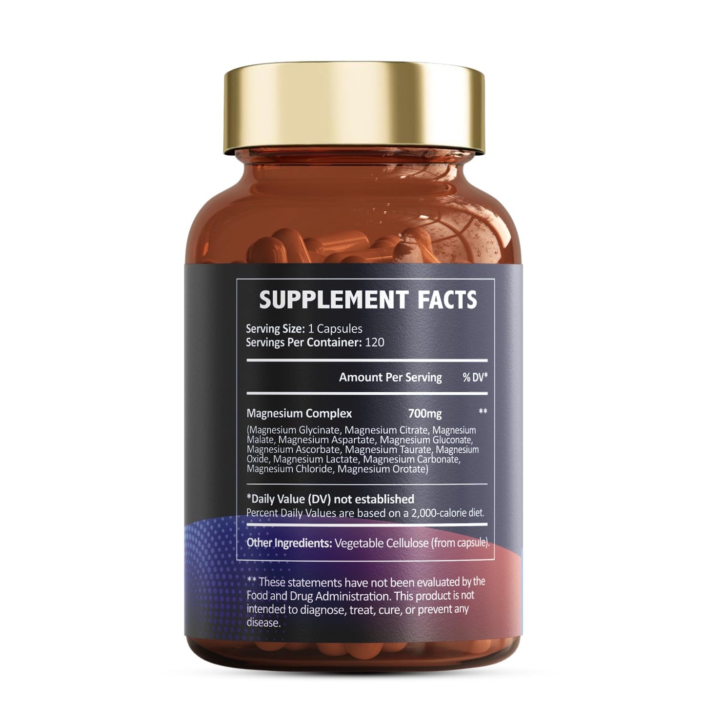 Magnesium Complex 700mg 12 in 1 Magnesium Supplement with Glycinate Citrate Malate Oxide Taurate Aspartate Orotate Magnesium Relaxation,Muscle,Heart Support, Vegan 120 Capsules 2PK Totaria buy supplements Au