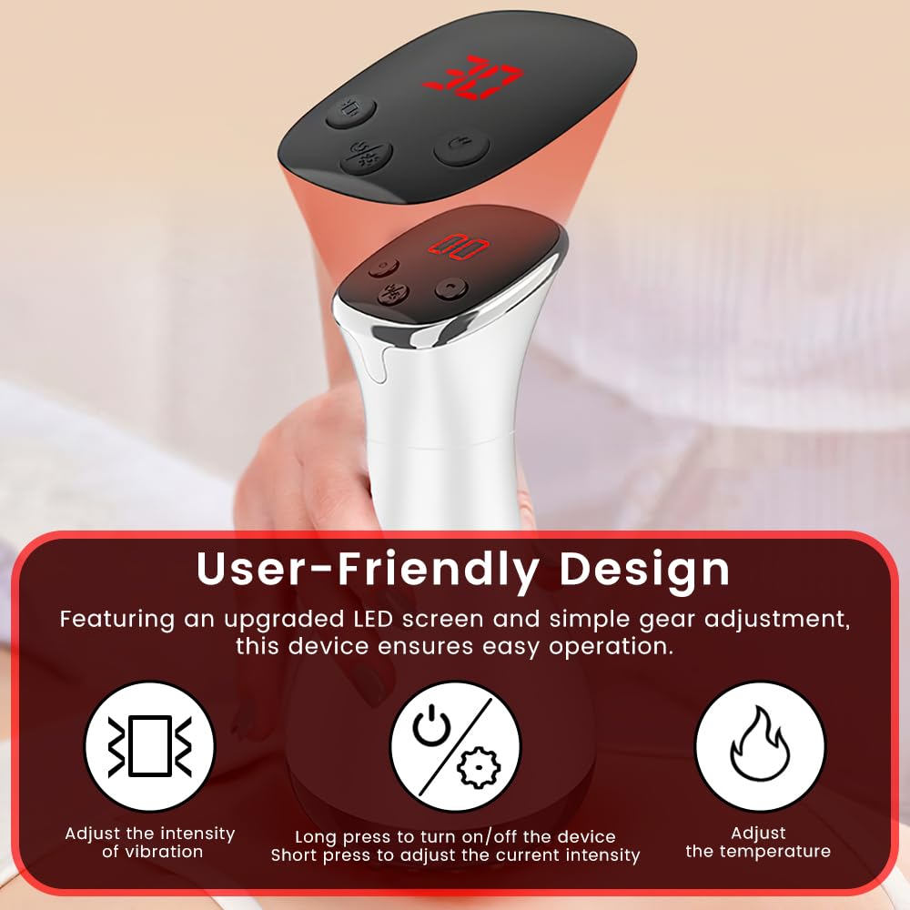 Dexmary Lymphatic Drainage Massager, Anti Cellulite Massage Tool with Microcurrent & Vibration, Rechargeable Body Sculpting Machine for Legs, Arms, Stomach and Thighs Dexmary buy supplements Au
