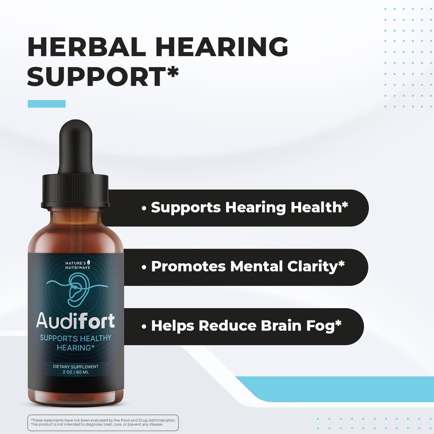 Nature’s NutriWave Audifort Drops – Herbal Liquid Supplement with Grape Seed & Panax Ginseng – Non-GMO, Easy-to-Take, Made in the USA – 60 Servings, 1 Month Supply Nature’s NutriWave buy supplements Au