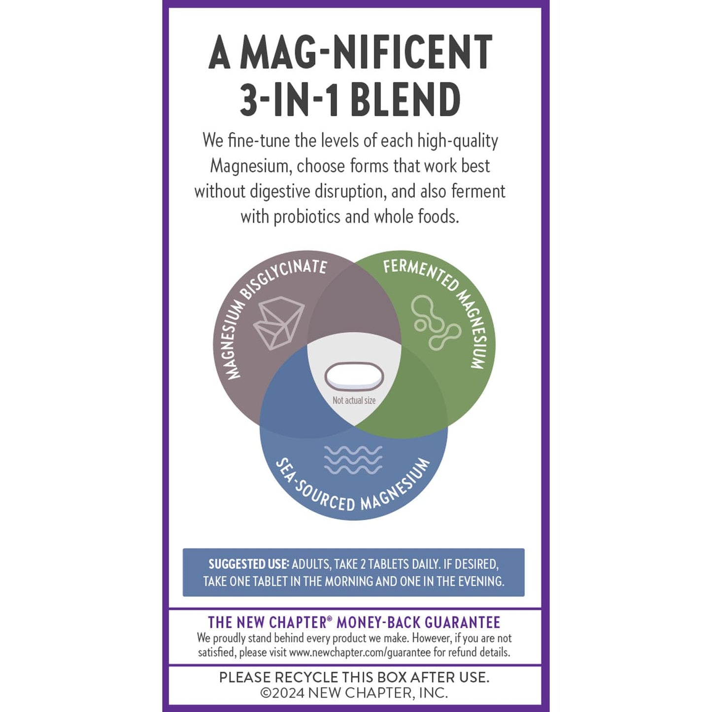 New Chapter Magnesium Complex Supplement, 325mg with Magnesium Glycinate + Sea-Sourced + Fermented Forms for Heart, Bone, Nerve, Muscle & Cellular Energy, 100% Vegan, 60 Tablets New Chapter buy supplements Au
