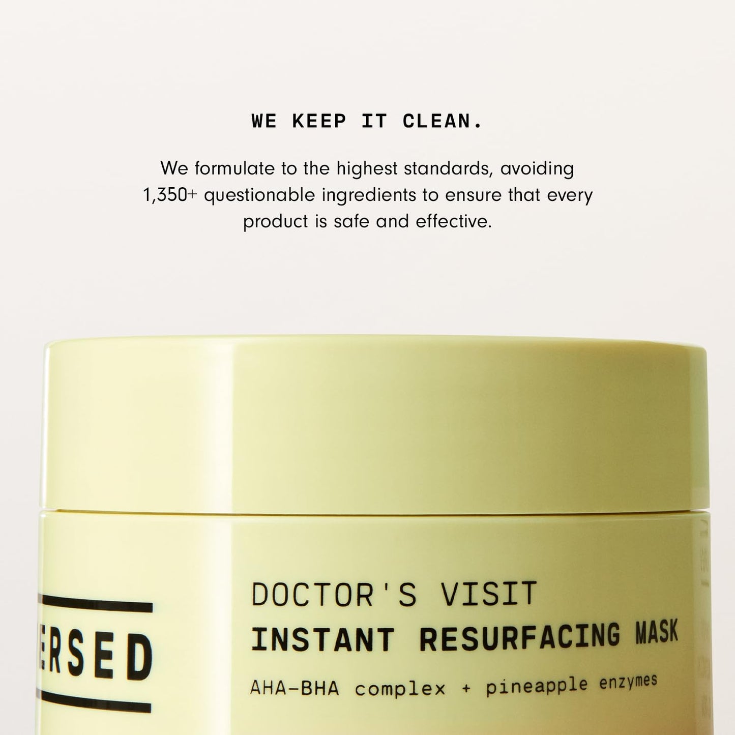 Versed Doctor’s Visit Instant Resurfacing Face Mask - AHA, BHA and Enzyme Exfoliating Mask Helps Reduce Hyperpigmentation - Smooth and Moisturize