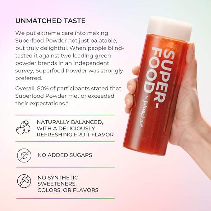 Juice Plus+ - Superfood Powder - Drink with 30 Fruits Berries Veggies Plant Vitamins for Refreshing Immune Wellness Boost - 30 Stick Packs Juice Plus+ buy supplements Au