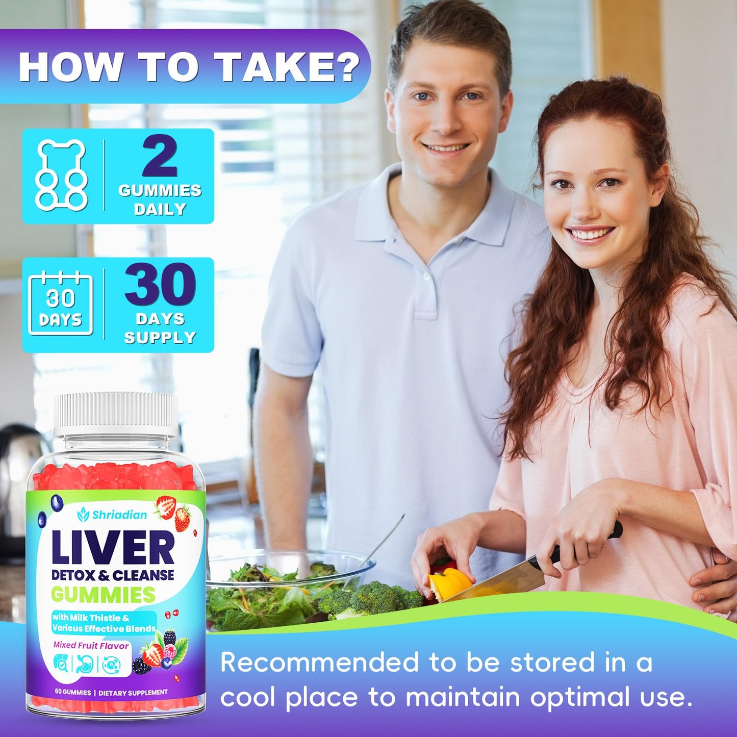 Liver Detox Cleanse & Repair Gummies - 2000mg Milk Thistle Liver Detox Gummies, 23-in-1 Herbal with Dandelion Root, Glutathione & Turmeric- Liver Support