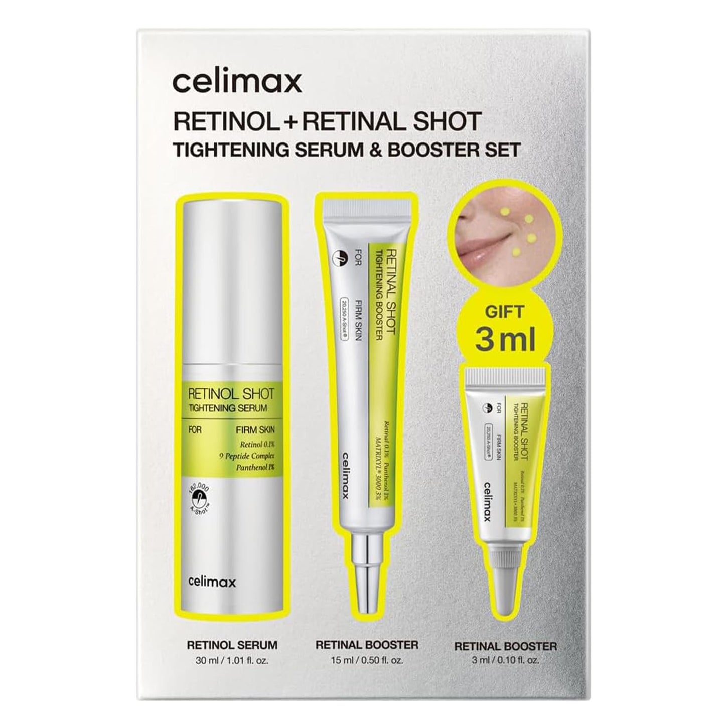 celimax The Vita A Retinal Shot Tightening Booster + Retinol Serum Set Global Exclusive | | 0.1% Retinal, 3% Matryxyl, High-Strength Retinoid for Anti-Aging