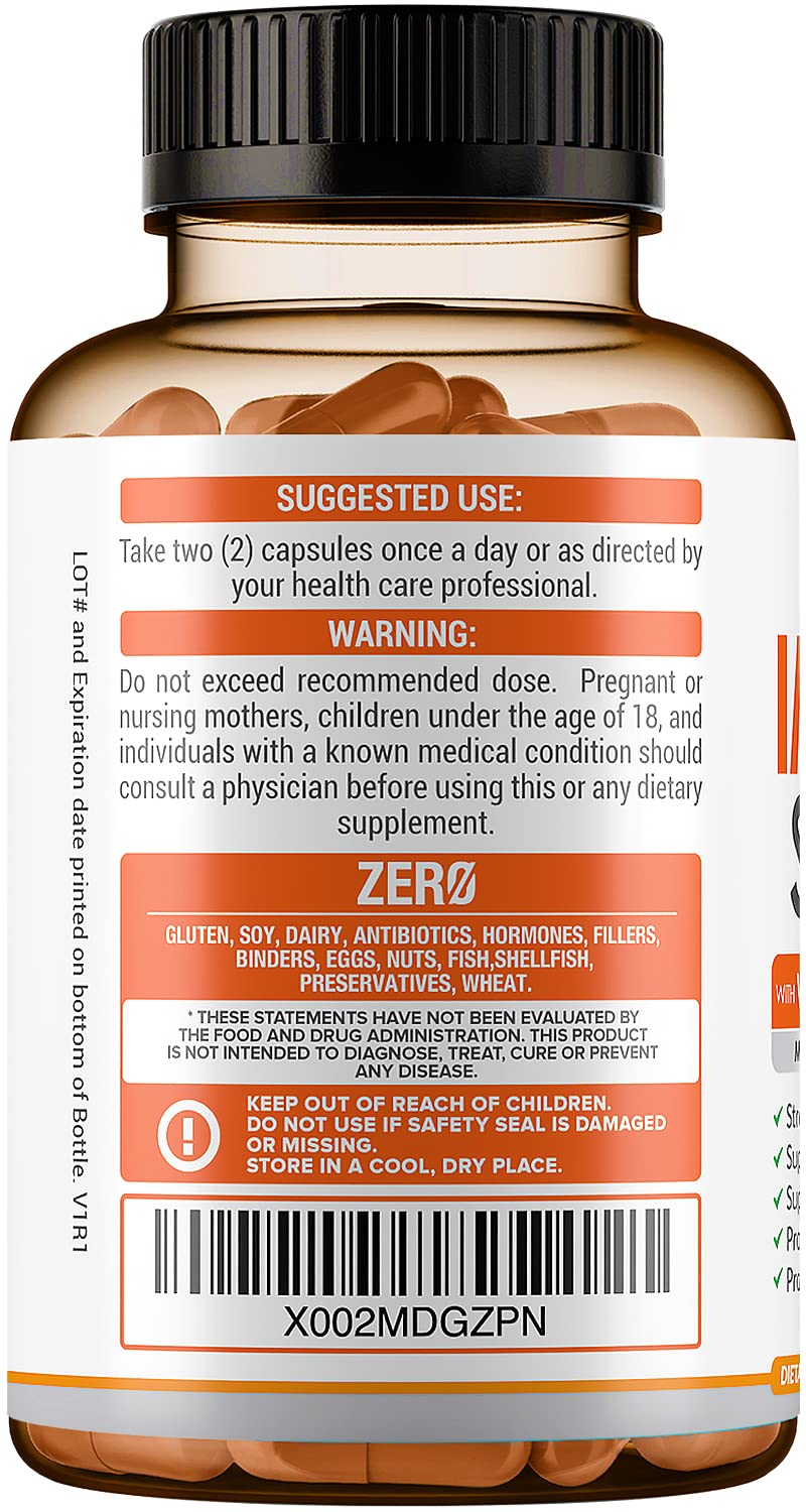 10 in 1 Immune Support Supplement (No Fillers) | Vitamin C, Zinc, Elderberry, Echinacea, Turmeric, Probiotics |Immunity Booster for Multi-System Immune Defense,