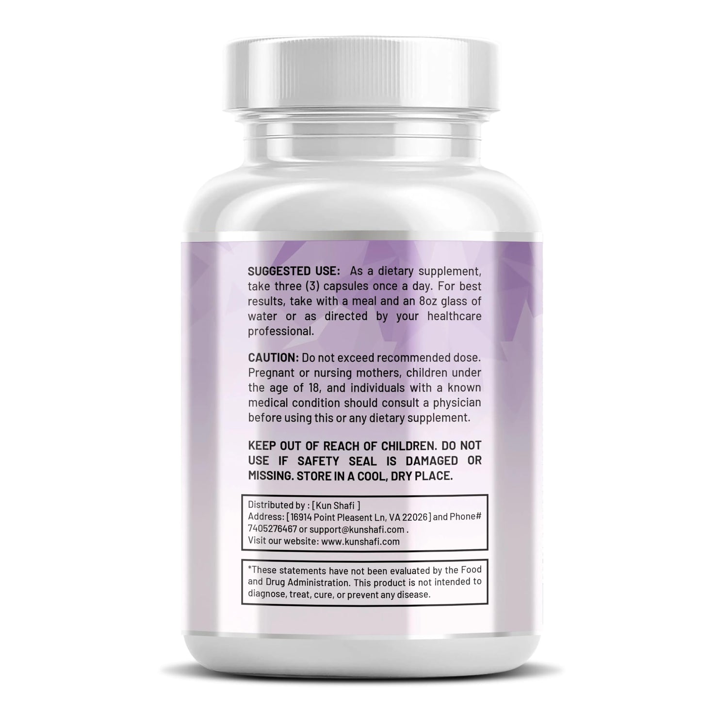 Kun Shafi Magnesium Complex with Magnesium Glycinate Malate, L-Threonate, Taurate, Orotate, Zinc,Aspartate, Copper Manganese & Vitamin D3 B6 Complex - 1Pack Kun Shafi buy supplements Au