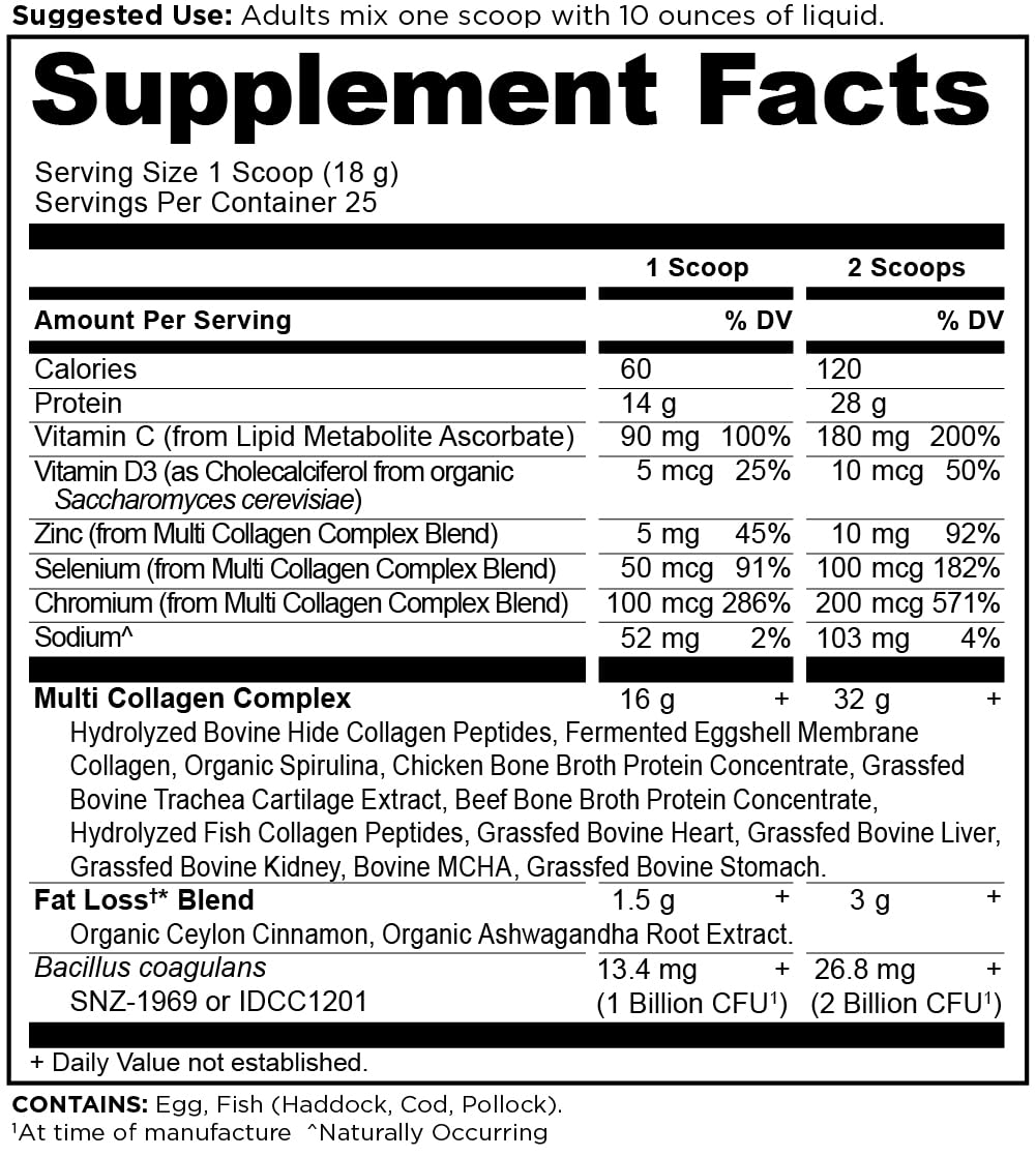 Ancient Nutrition Advanced Hydrolyzed Collagen Peptides Powder Protein Lean with Probiotics and Vitamin C, Cinnamon, for Women & Men, Supports Healthy