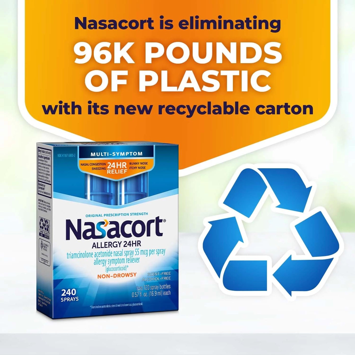 Nasacort 24HR Allergy Nasal Spray for Adults, Non-drowsy & Alcohol Free, 150 Spray Pack Nasacort buy supplements Au