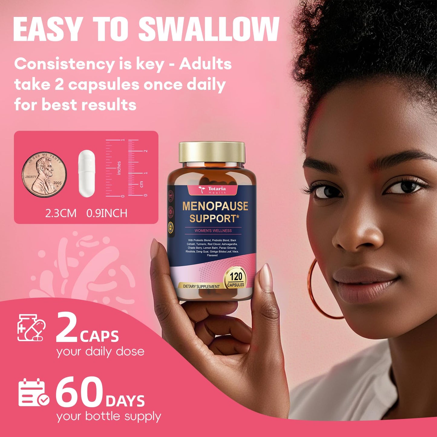 40-in-1 Menopause Supplements for Women, Multibenefit & Complete Black Cohosh for Hot Flashes, Night Sweats & Hormone Balance, w/ Probiotics, DIM, Vitex, Dong Quai, Red Clover and More, 120 Vegan Caps Totaria buy supplements Au