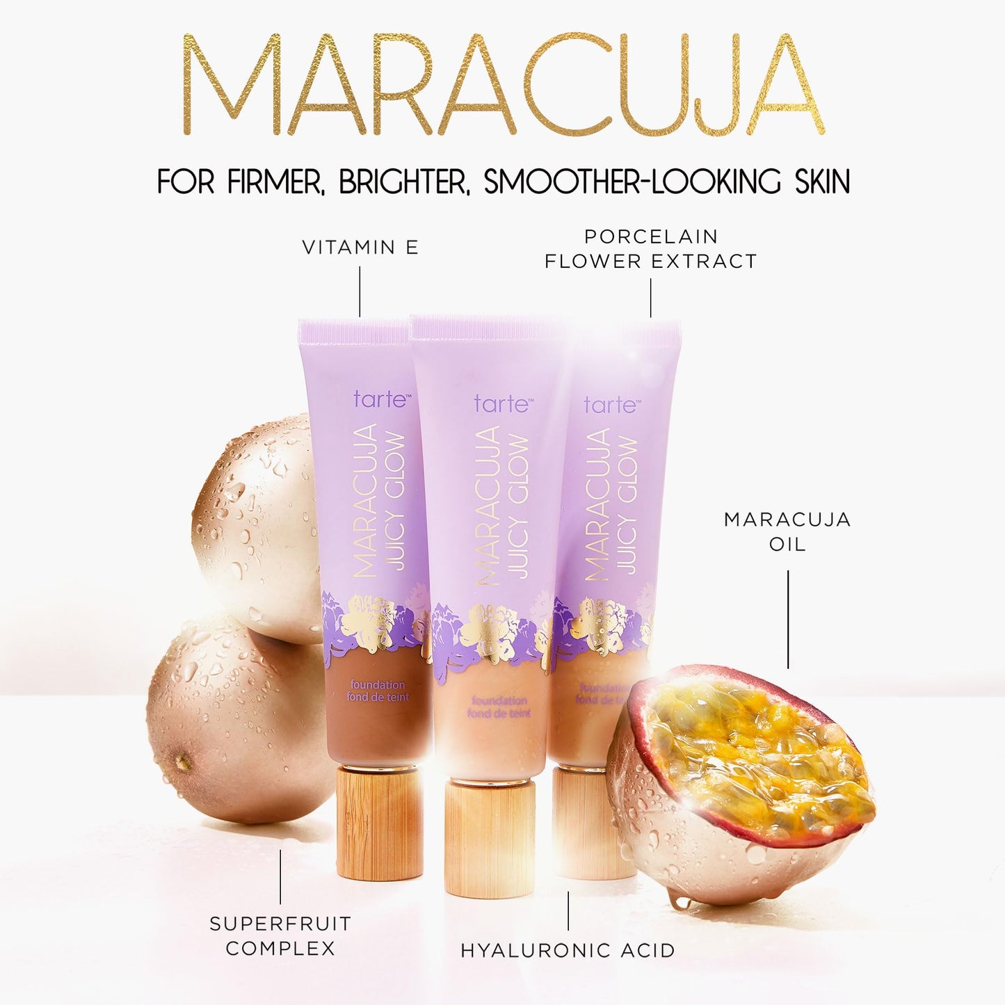 tarte maracuja juicy glow tint – Lightweight Tinted Moisturizer with Hyaluronic Acid for Radiant Skin, Buildable Medium Coverage, Waterproof, Vegan, Cruelty-Free, full size, 16B fair-light beige tarte buy supplements Au