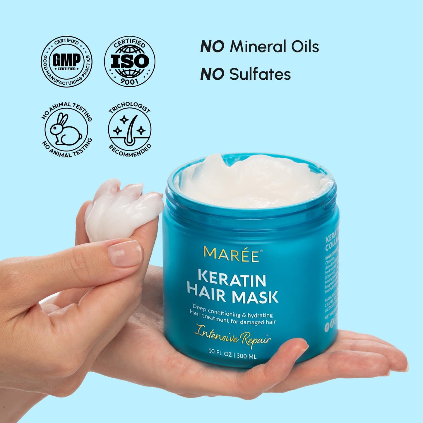 MAREE Deep Conditioning Hair Mask for Damaged Hair Treatment – Keratin Hair Care for Hydrating Growth Repair Moisturizing