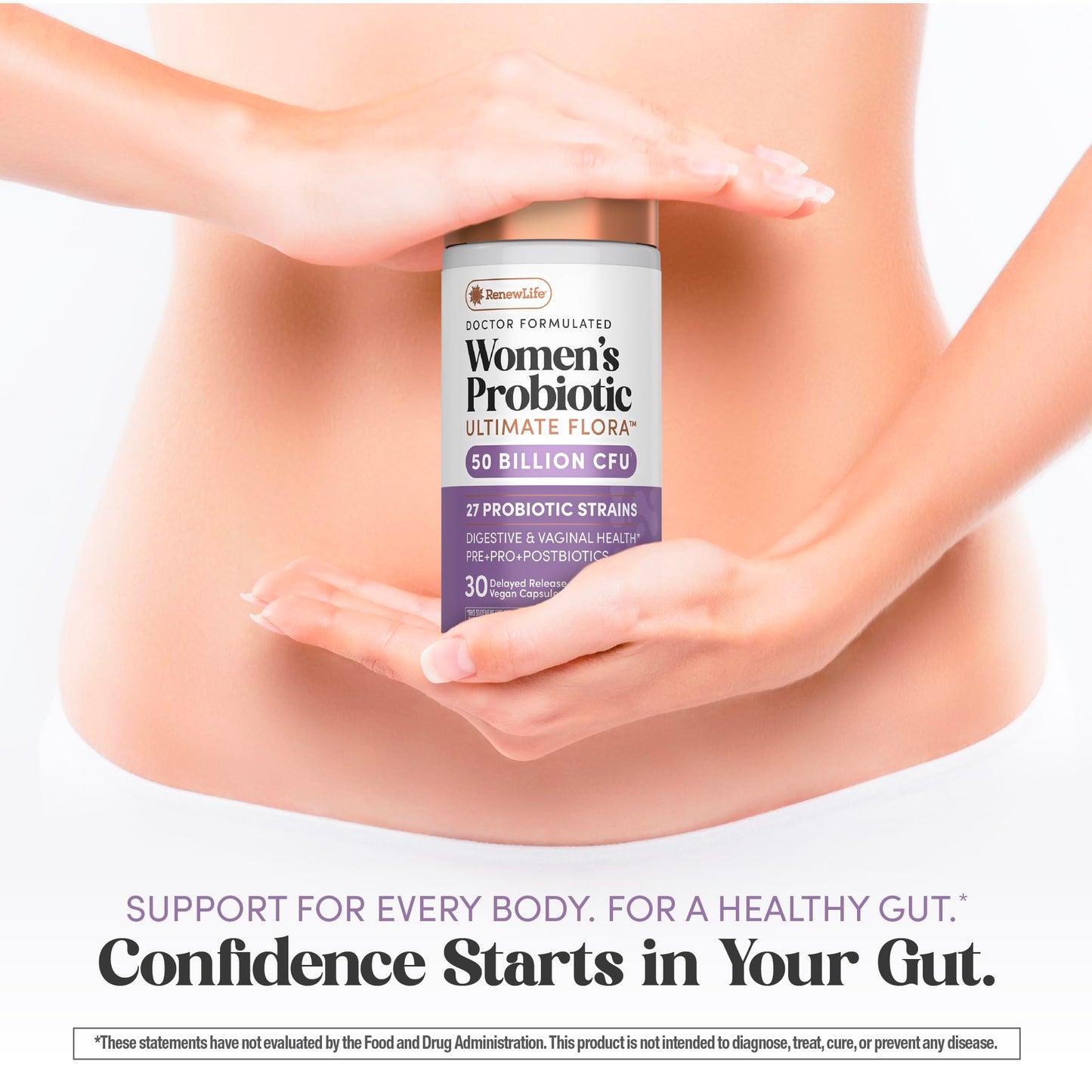 Renew Life Ultimate Flora Probiotics for Women | 50 Billion CFU | 30 Delayed Release Vegan Capsules | Digestive & Vaginal Health | Dairy, Soy and Gluten Free Supplement Renew Life buy supplements Au