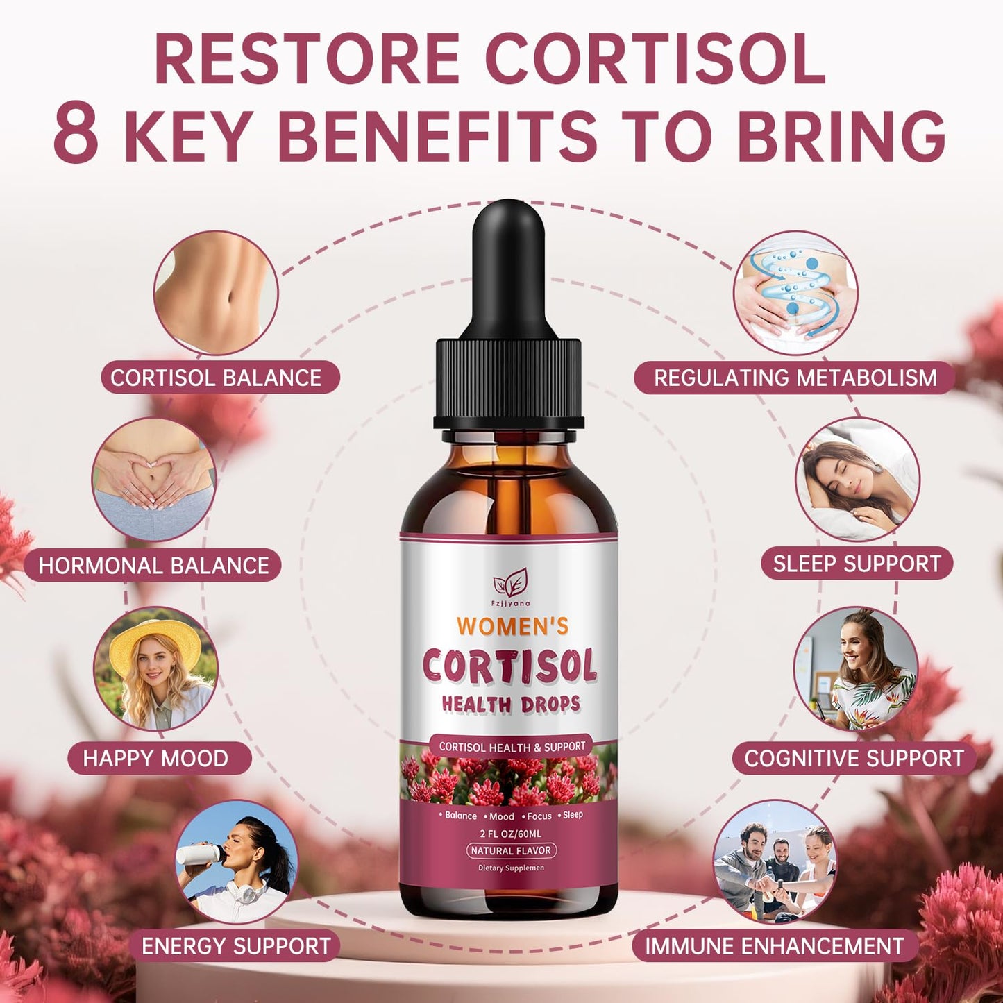 Cortisol Manager Liquid Drops, Cortisol Supplements for Women, with magnesium ashwagandha, rhodiola rosea,l-theanine,Phosphatidylserine-Promote Relaxation and Support Mood- 30 Day Vegan Supply Fzjjyana buy supplements Au
