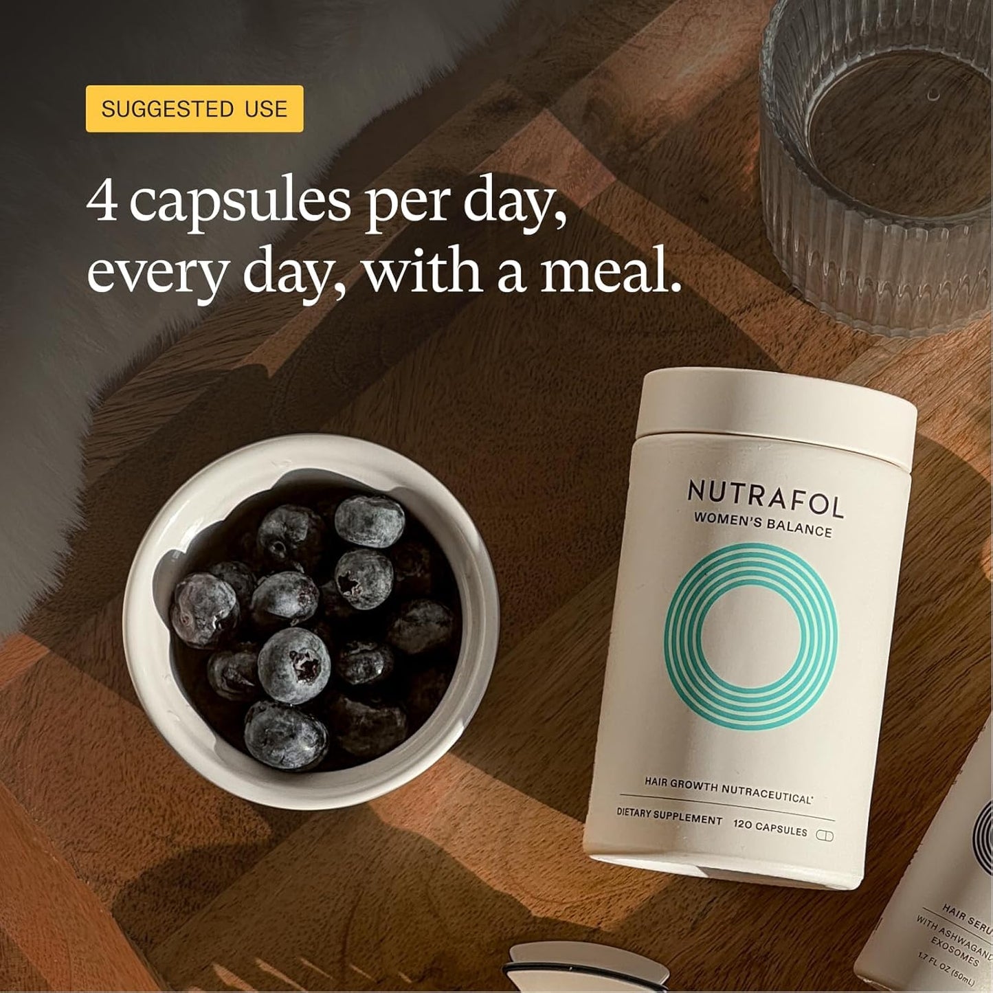 Nutrafol Women's Balance Hair Growth Supplements, Ages 45 and Up, Clinically Tested for Visibly Thicker Hair and Scalp Coverage
