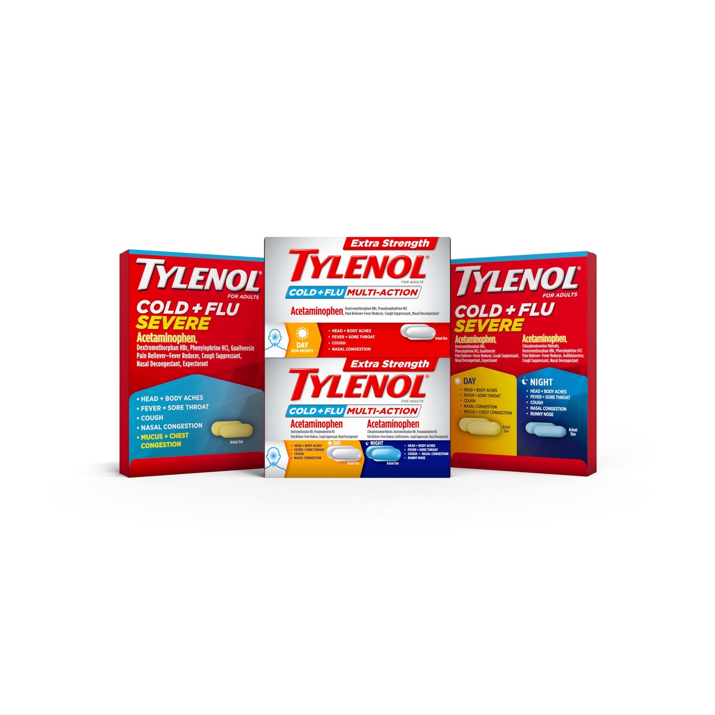 Tylenol Cold + Flu Severe Day & Night Caplets Combo Pack for Multi-Symptom Cold & Flu Symptom Relief, Cough, Sore Throat, and Headache Relief, Acetaminophen Pain Reliever, 24 ct Tylenol buy supplements Au