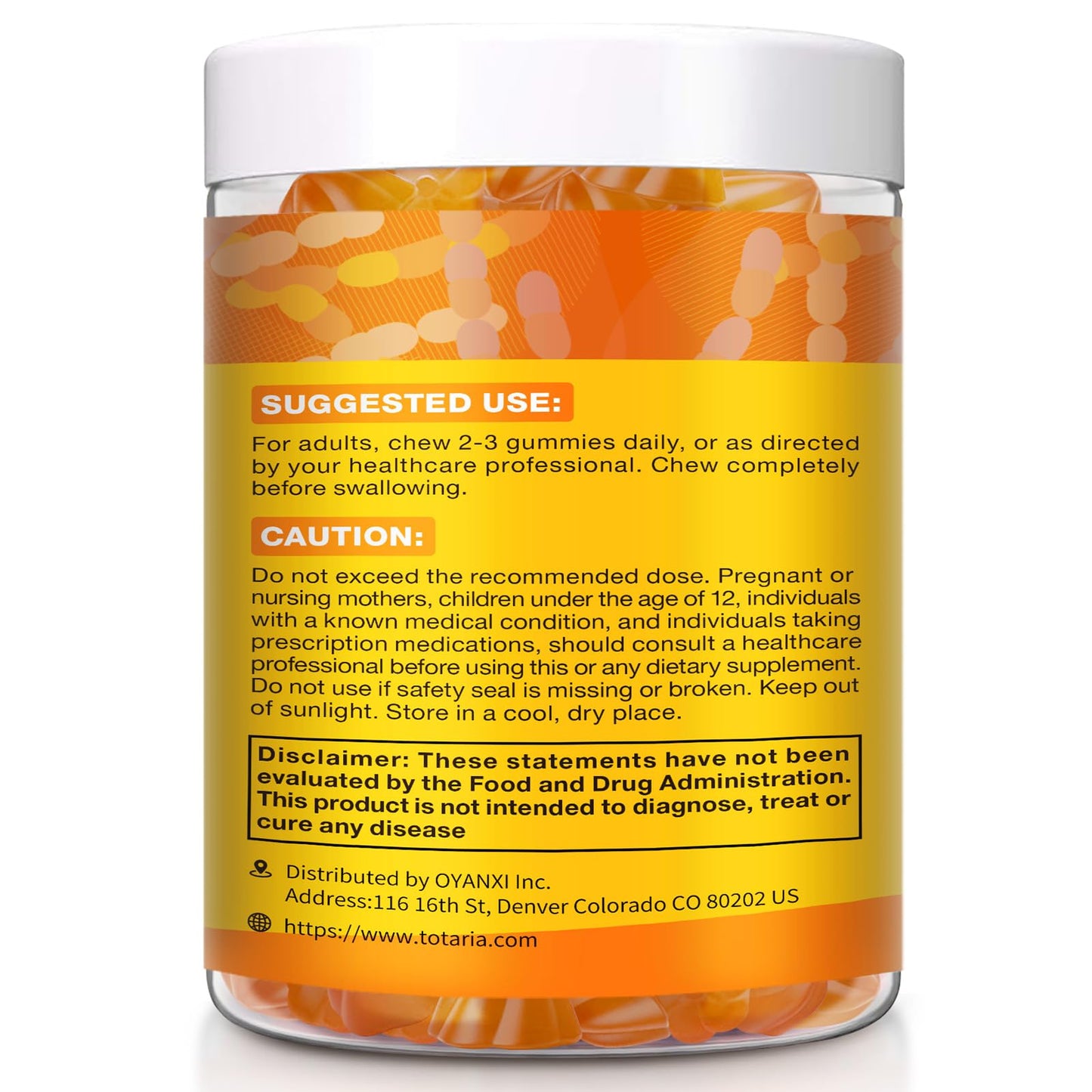 15-in-1 Magnesium Citrate Fiber Gummies with Probiotic Prebiotic for Digestion, Fiber Supplement with Magnesium Citrate 300mg, Apple Cider Vinegar 500mg, Acacia, B6, B12, 60 Orange Vegan Gummies