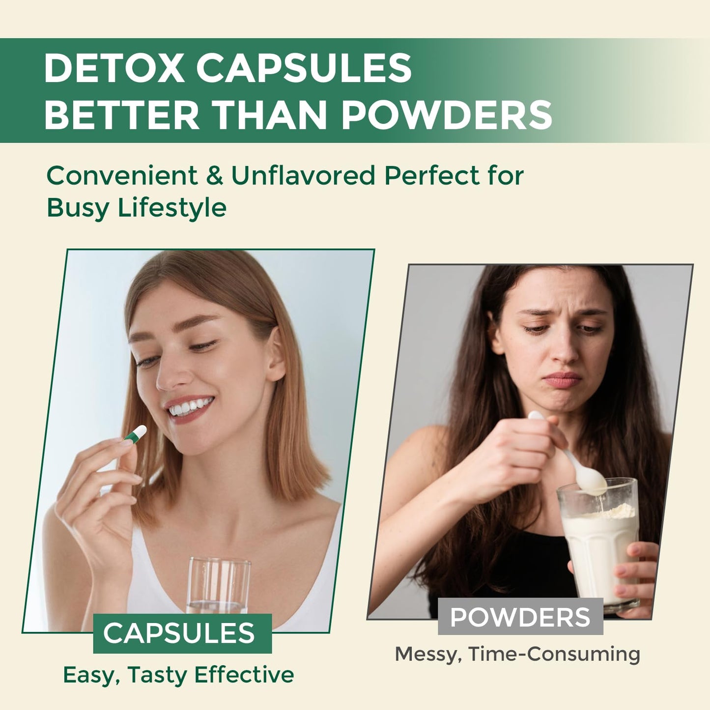 1000 MG Detox & Cleanse Capsules, 26-in-1 Plant-Based Formula for Detoxification, Detox Supplement for Women & Men, Natural Trace Binder, Liver,