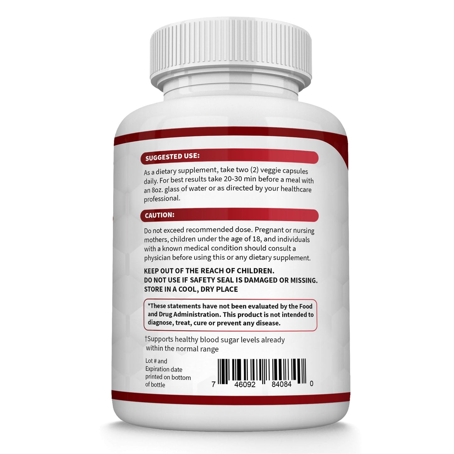 Blood Sugar Complex Supplement - Supports Healthy Blood Sugar Levels Already Within Normal Range All Natural with Cinnamon, Bitter Melon, Chromium, Mulberry, Al