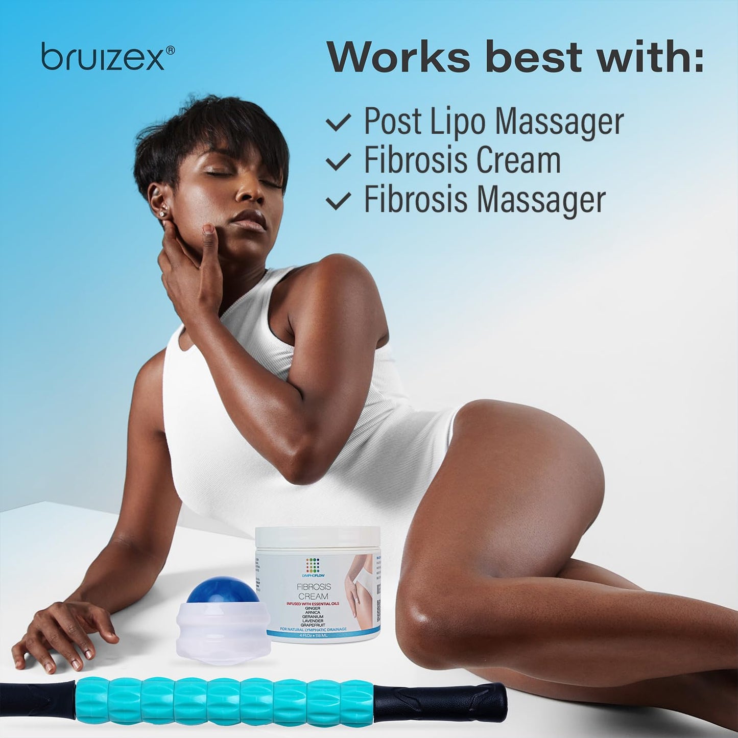 Bruizex Lymphatic Drainage Massage Oil: Arnica and Coconut Oil for Manual Lymph Drainage & Post Surgery Recovery for Liposuction, 360 Lipo, BBL,Tummy Tuck, Lymphedema, Lipedema, Lipo Foam- 2.0 oz Bruizex buy supplements Au