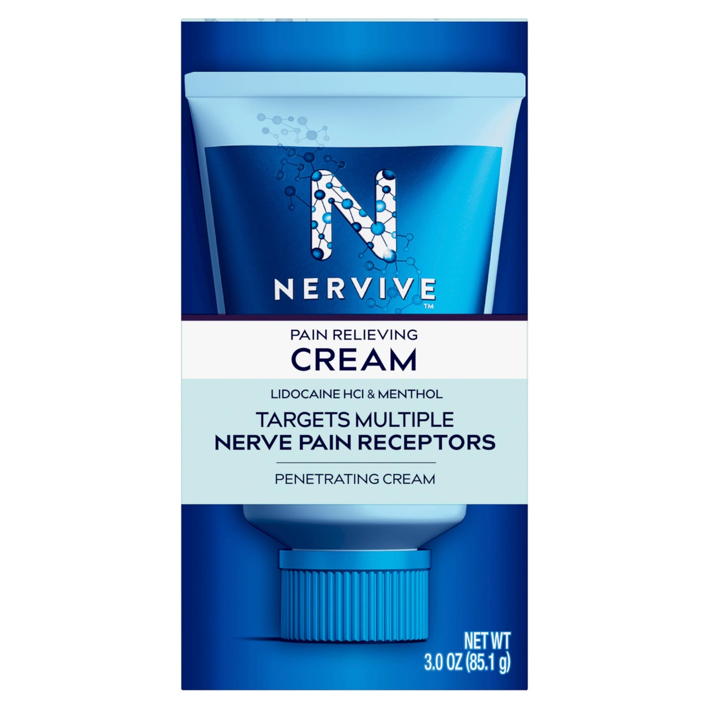 Nervive Pain Relieving Cream, Nervive Pain Relief, Max Strength Formula, Lidocaine Cream, Lidocaine Topical, Foot Pain, Leg Pain, Hand Pain Non-Greasy, 3.0z Nervive buy supplements Au