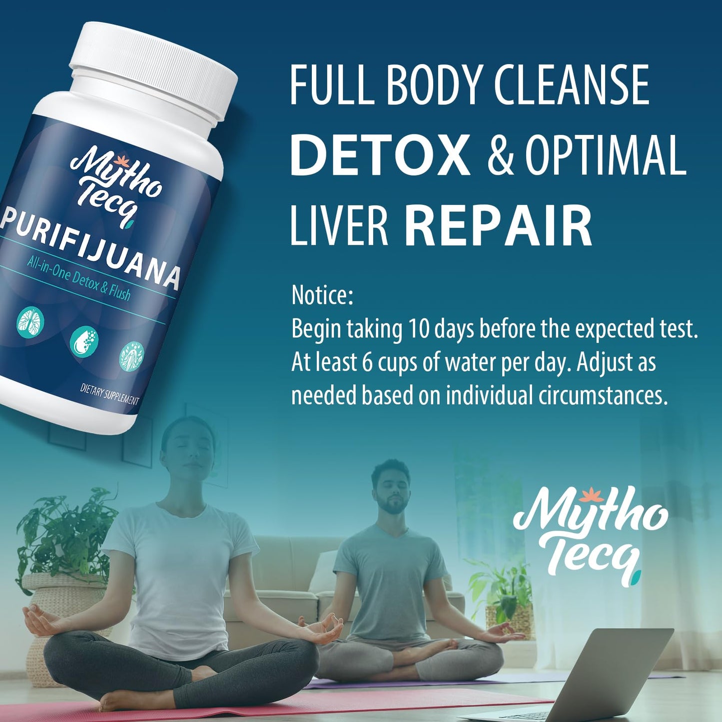 MythoTecq 90,000 MG Detox and Cleanse, Body Detox for Men & Women, Fast Detoxification, Kidney Cleanse & Repair, Natural Herbal Premium