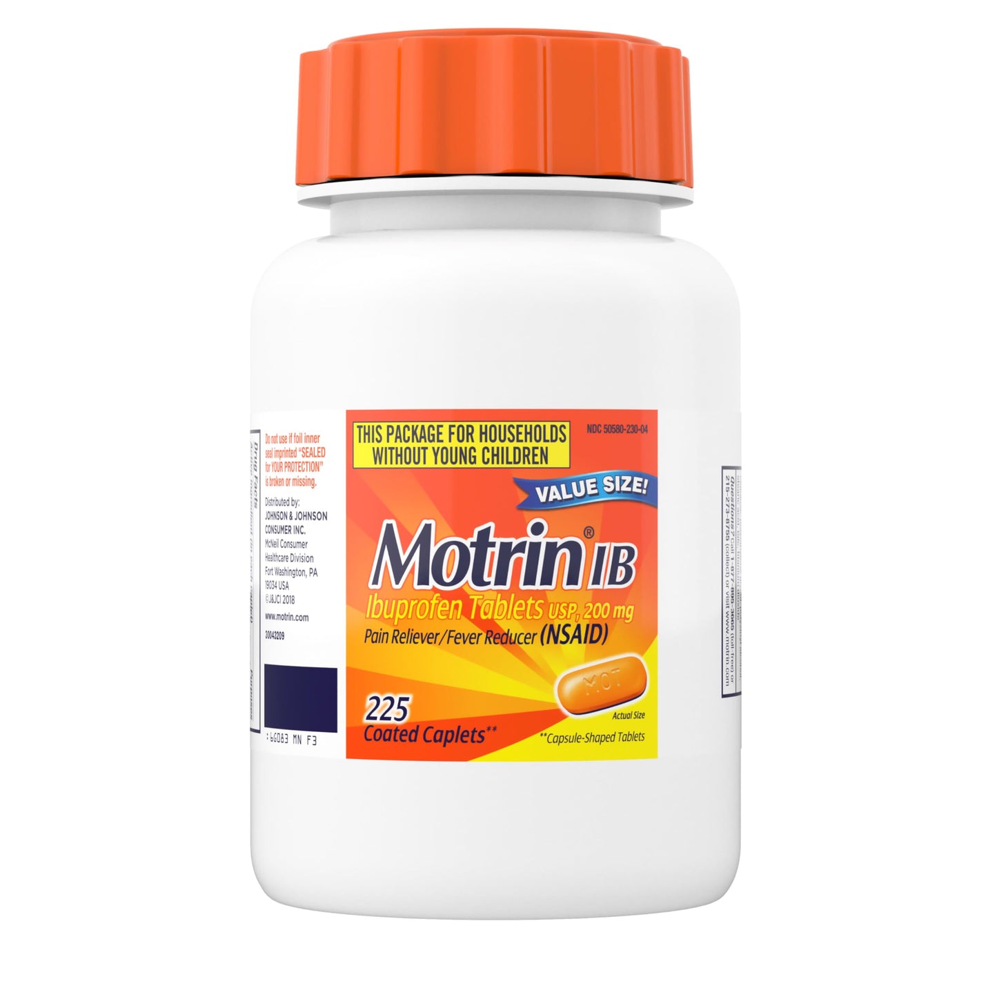 Motrin IB Ibuprofen 200mg Tablets, Ibuprofen Pain & Fever Reliever for Headache, Backache, Muscular Aches, Menstrual Pain & Minor Arthritis Pain, Over-The-Counter NSAID Medicine, 225 ct Motrin buy supplements Au