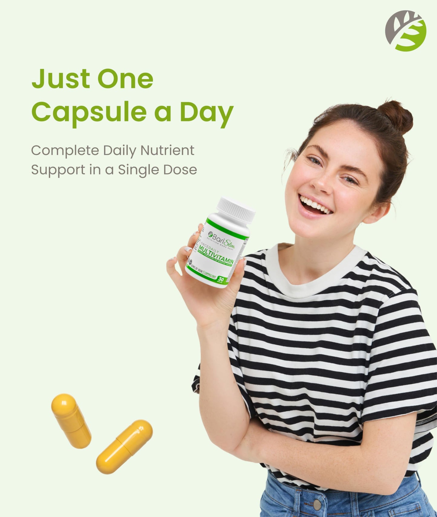 BariSlim Once Daily Bariatric Multivitamin Capsule - 60mg of Iron - Bariatric Vitamin & Supplement for Post Surgery Including Gastric Bypass & Gastric Sleeve | 30 Day Supply BariSlim buy supplements Au