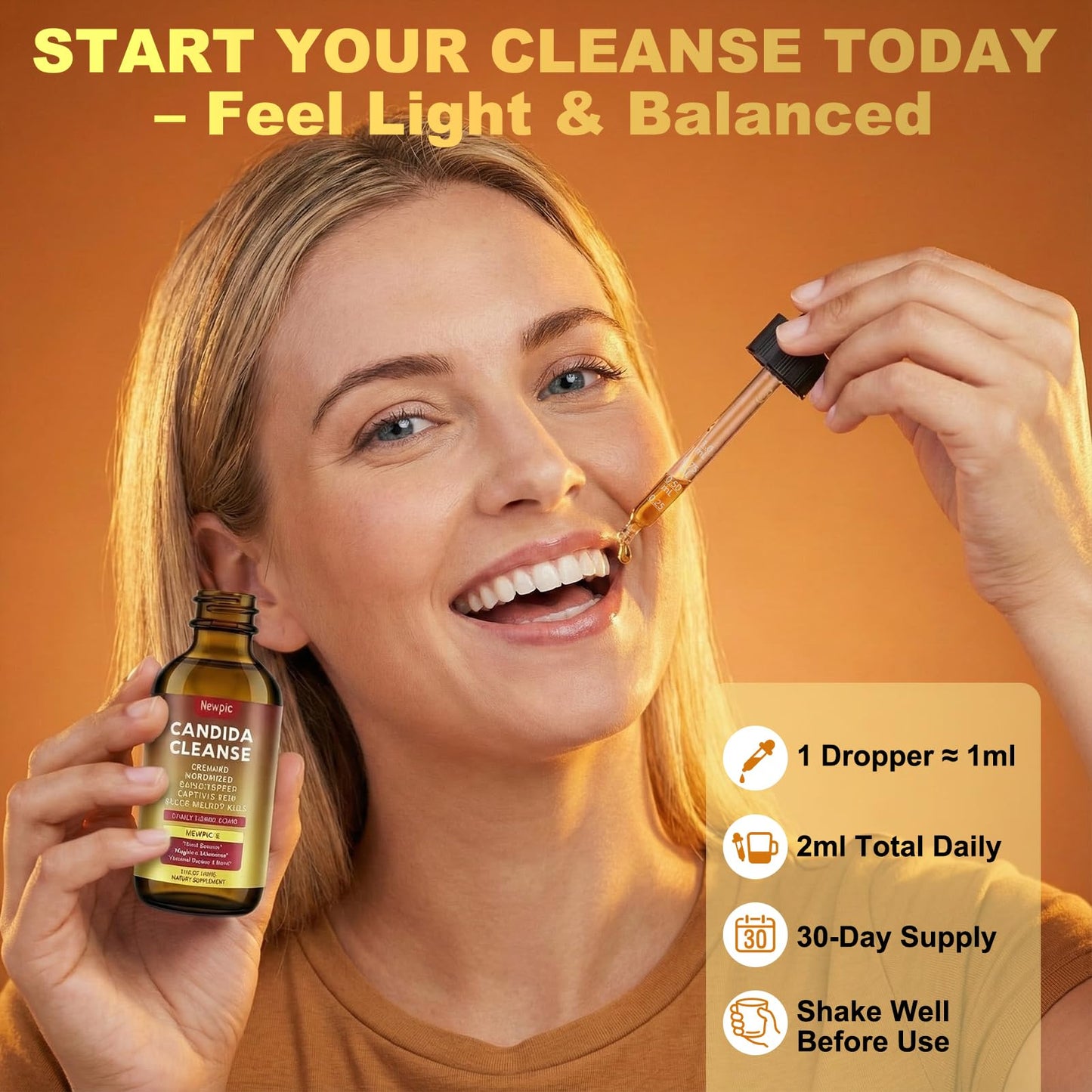 Montorchid Candida Cleanse & Parasite Cleanse Detox | Black Pepper-Boosted Triple-Targeting Formula with Caprylic Acid, Oregano, Black Walnut
