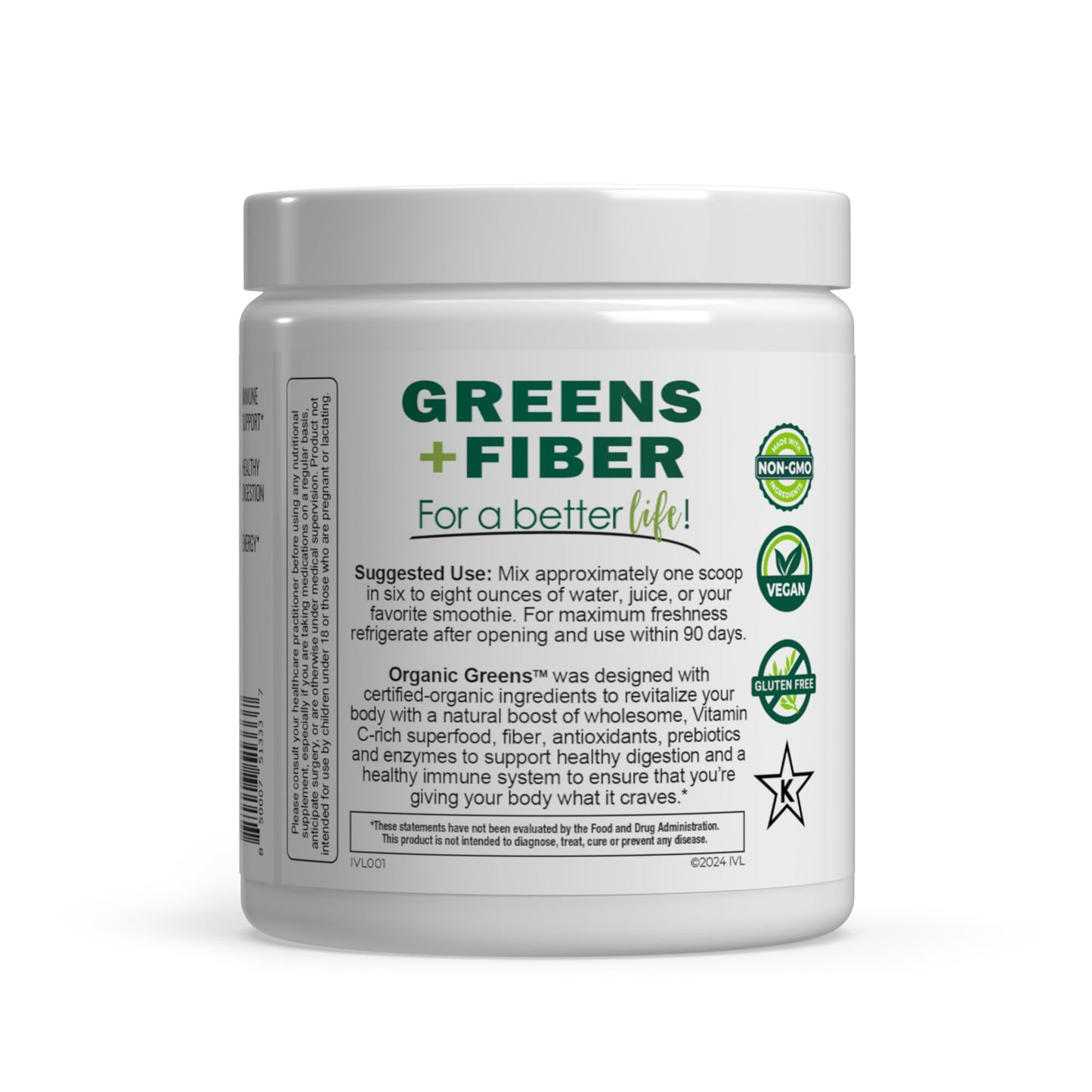 IVL - Organic Greens - Organic Superfood Drink - Loaded with Antioxidants, Micronutrients, Prebiotics & Probiotics - for Immune Support, Digestive Health - Great Taste (1 Pack, 30 Servings) IVL buy supplements Au