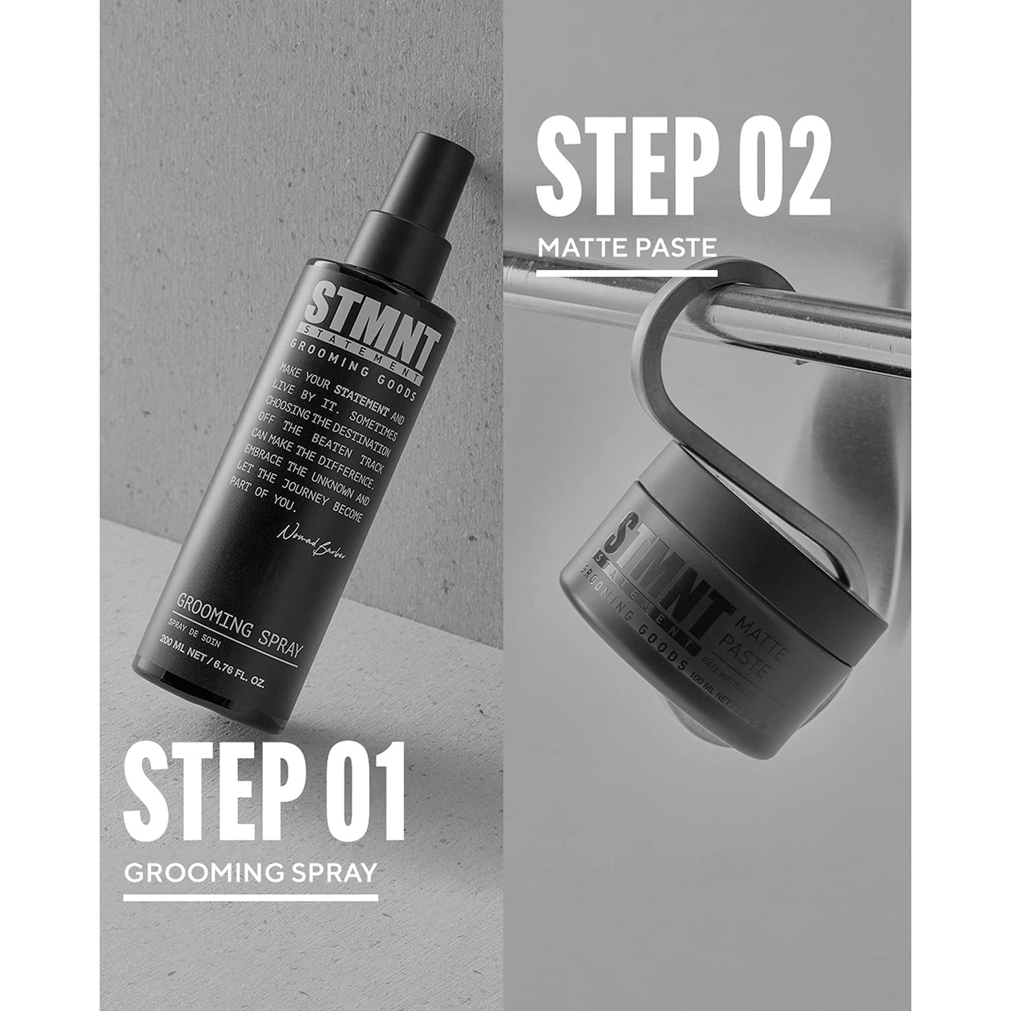 STMNT Grooming Goods Matte Paste 3.38 oz | All Day Strong Hold & High Volume | Hair Clay Paste For Men | Non-Greasy Formula | Texture Paste for Hair