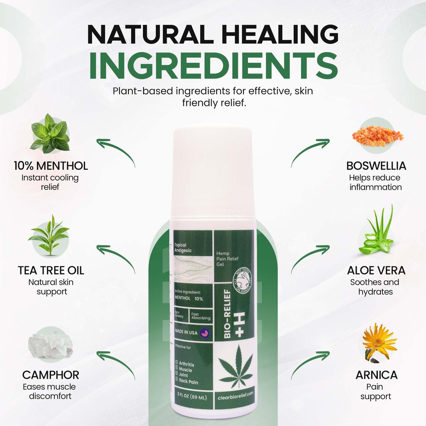 BIO-RELIEF Fast-Acting Hemp Pain Relief Roll On - Highly Effective, Cool & Topical Pain Relief Extra Strength for Arthritis, Muscle, Joint & Back β Easy Roll On Maximum Strength Scientific Solutions GlobalBuy Supplements Australia