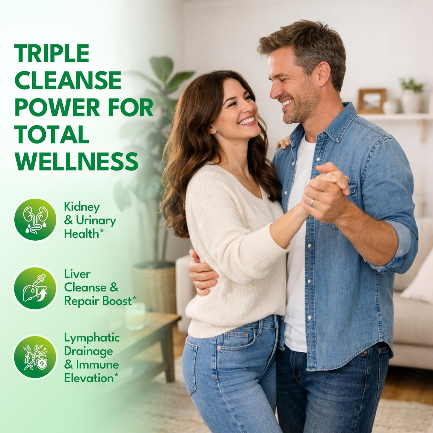 24-in-1 Kidney & Liver, Lymph Cleanse Detox & Repair Drops, Three Immune Formula with Cranberry, Milk Thistle, Vegan Urinary Tract & Lymphatic Drainage