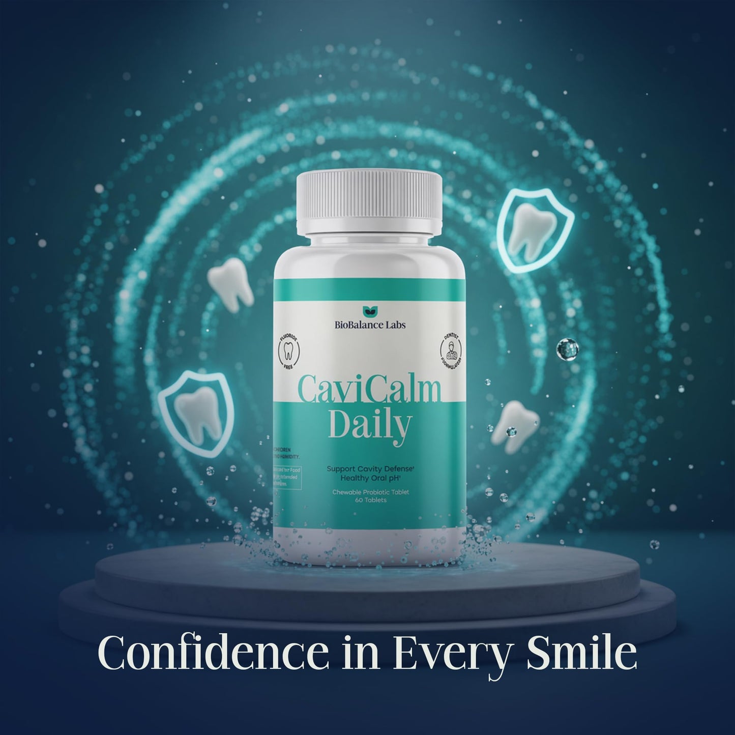 Cavity Protection Chewable Tablet - for Healthy Teeth & Gums - Fresh Breath - Nano Hydroxyapatite - Xylitol - Oral Probiotic Supplement