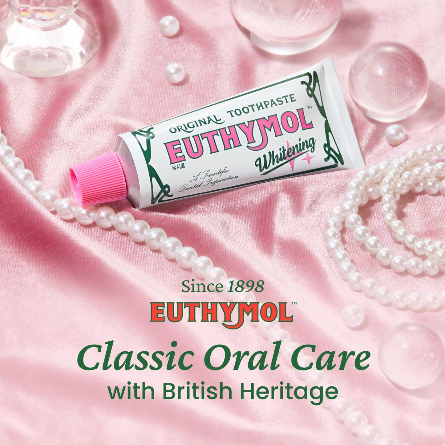 EUTHYMOL Whitening Toothpaste (3.7fl oz) - Stain Removal in 2 Weeks, Long-Lasting Freshness for Sensitive Gum & Teeth. Bad Breath