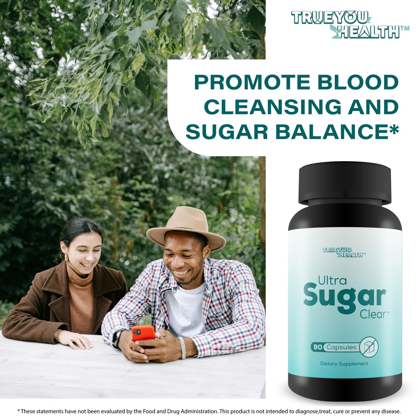 Ultra Sugar Clear - Our Best Blood Cleanse Detox Supplement - Bloodflow Support Supplement - Healthy Circulation Support Supplement - Sugar Balance Supplement - Sugar Health Blood Cleansing Formula True You Health buy supplements Au