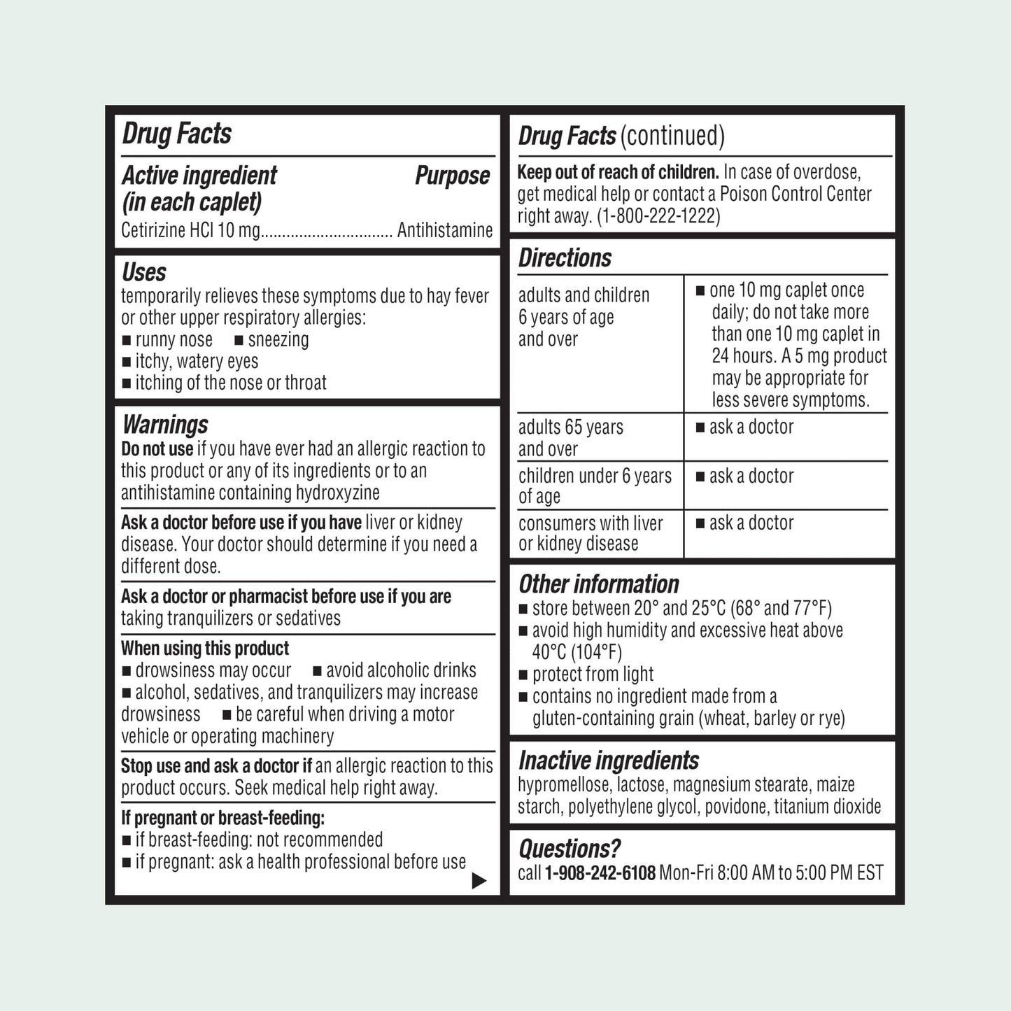 ValuMeds 24-Hour Allergy Medicine Antihistamine for Pollen, Hay Fever, Dry, Itchy Eyes, Allergies | Cetirizine HCl 10mg Caplets, Compare to Leading Brand (300 Count) ValuMeds buy supplements Au