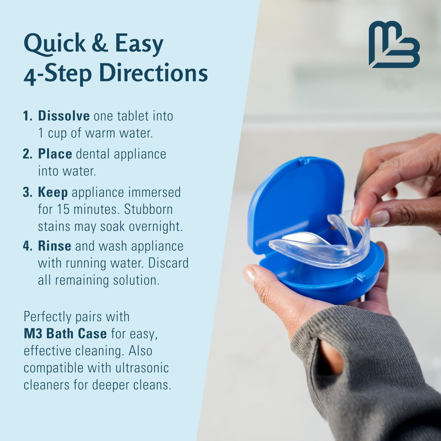 Retainer Cleanser Tablets Invisalign Cleaner, Removes Odors Discoloration Stains and Plaque 4 Month Supply Denture Cleansers Retainers