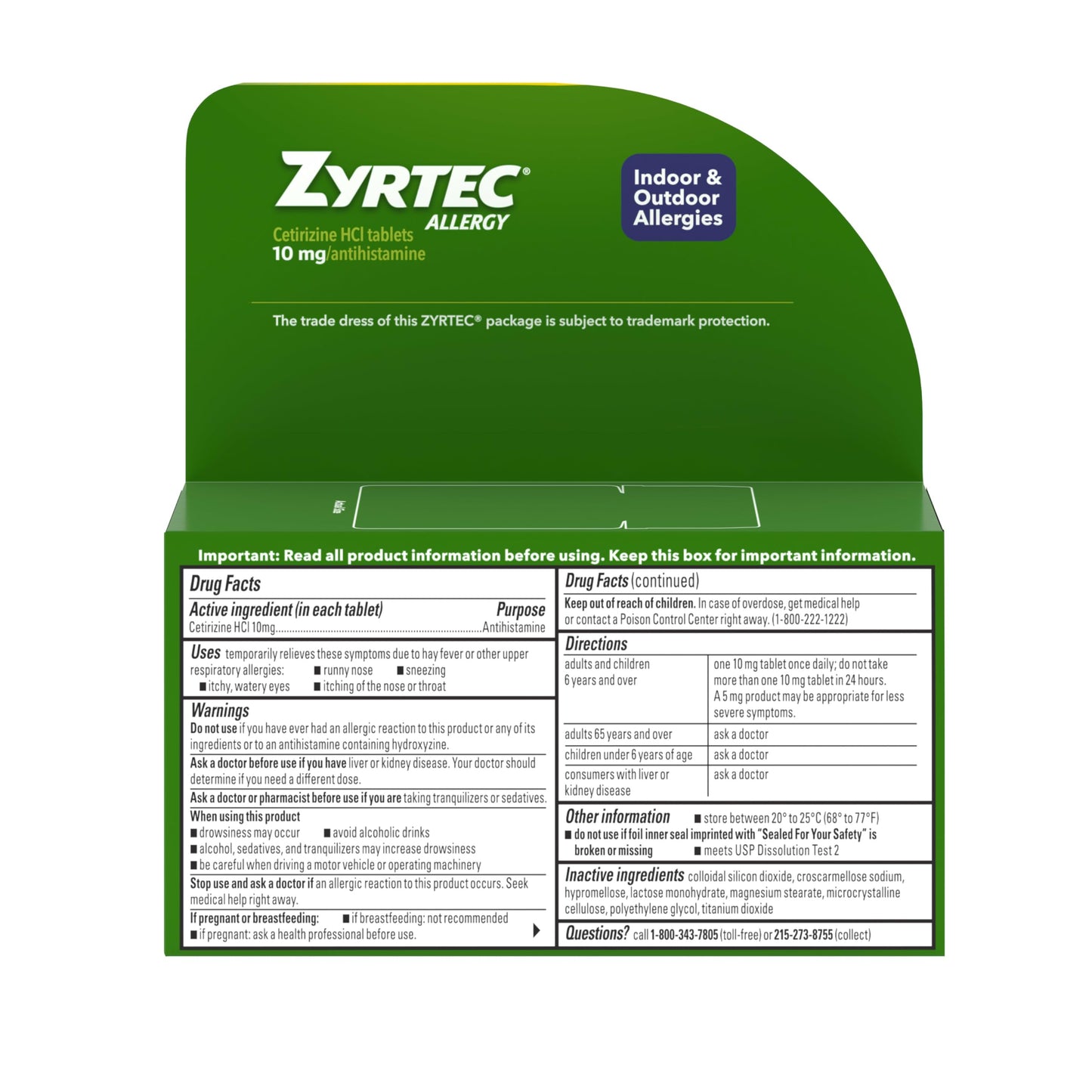 Zyrtec 24 Hour Allergy Medicine Tablets, Indoor & Outdoor Allergy Pills, Non Drowsy Antihistamine, 10 mg Cetirizine HCI, Relief from Runny Nose, Sneezing, Itchy & Watery Eyes, 75 ct Zyrtec buy supplements Au