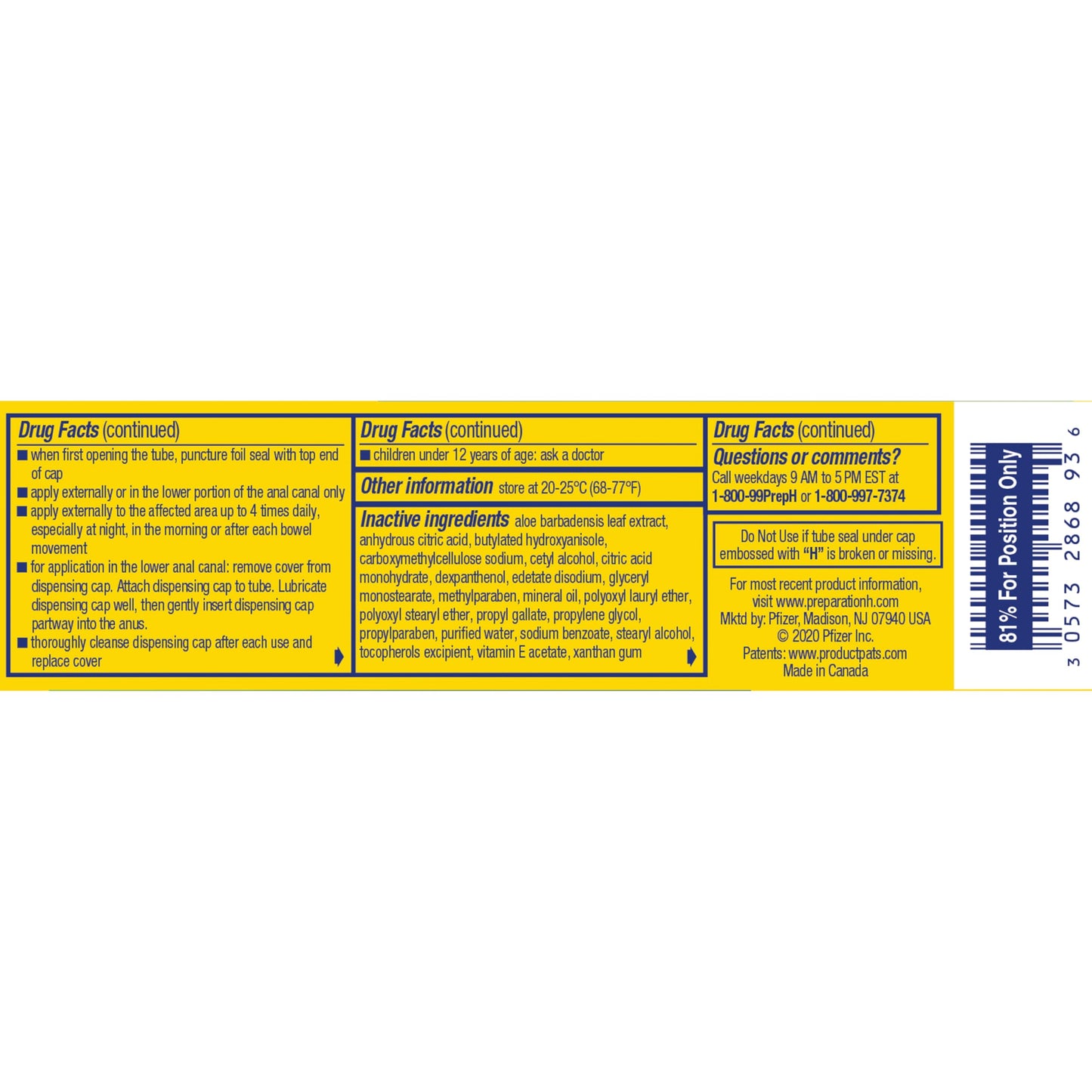 Preparation H Hemorrhoid Symptom Treatment Cream (0.9 Ounce Tube), Maximum Strength Multi-Symptom Pain Relief with Aloe Preparation H buy supplements Au