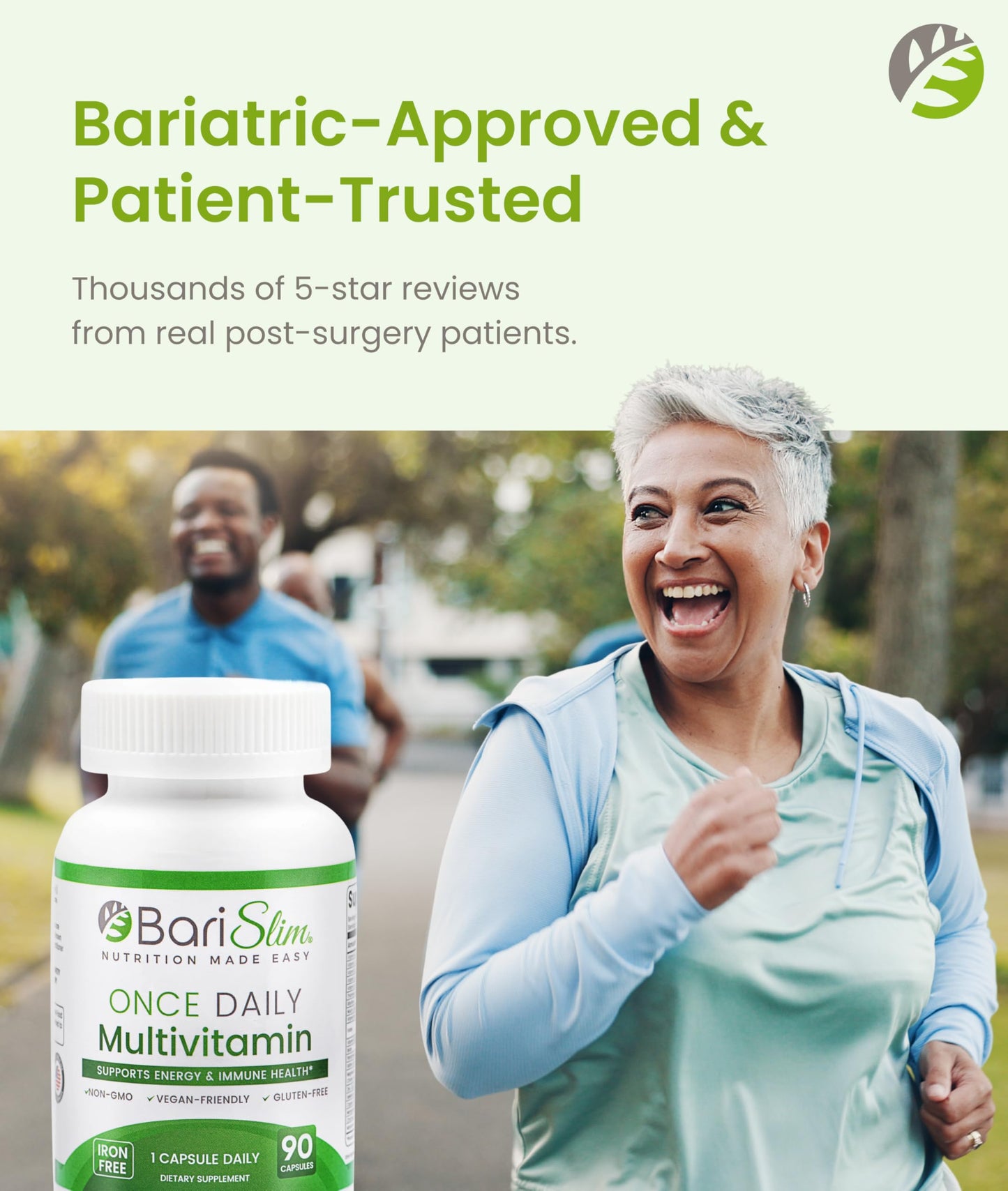 BariSlim Once Daily Bariatric Multivitamin Capsule - Iron-Free Formula - Bariatric Vitamin and Supplement for Post Surgery, Including Gastric Bypass and Gastric Sleeve | 90-Day Supply BariSlim buy supplements Au