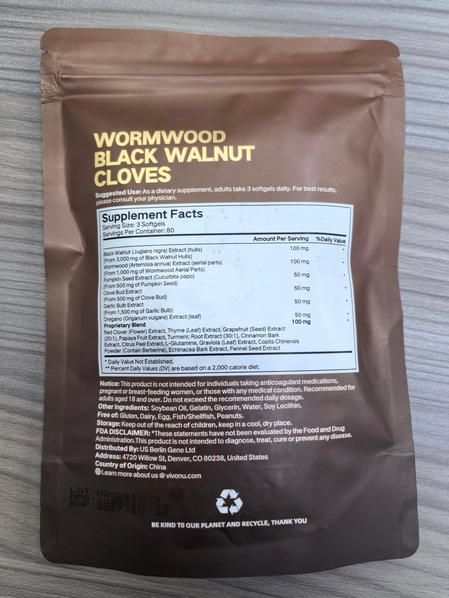 18-in-1 Black Walnut Wormwood Cleanse for Humans, 80 Day Supply, Serving, Rapid Gut Cleanse & Digestive Health with Clove, Garlic, Turmeric, Pumpkin Seed,