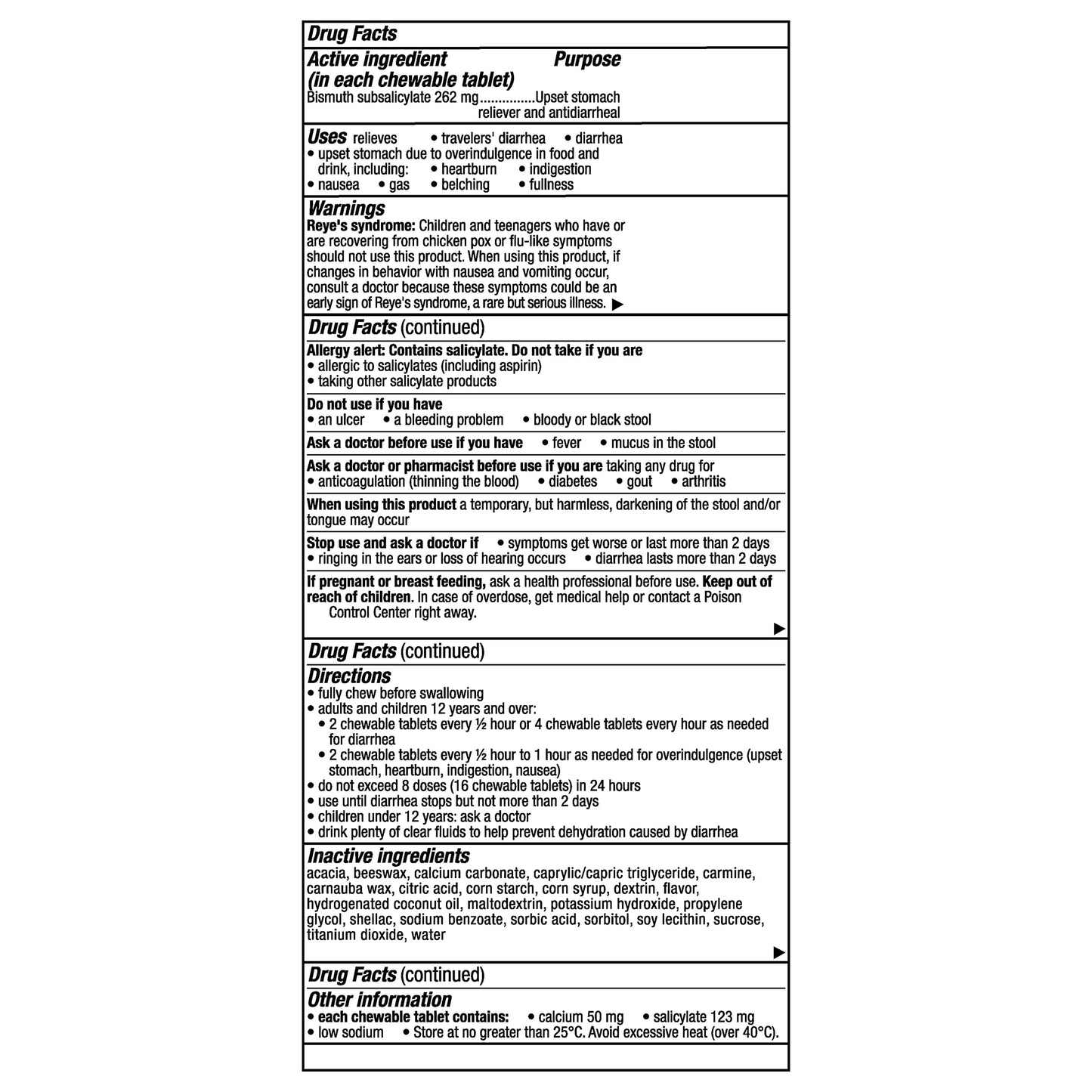 Pepto Bismol Chews, Upset Stomach Relief, Nausea Relief, Heartburn Relief, Indigestion Relief, Anti Diarrhea Medication for Adults - 5 Symptom Fast Relief, 72 Chewable Tablets (3x24 ct) Pepto Bismol buy supplements Au